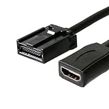 Timloon HDMI Type E Female to HDMI Female Adapter, Car Audio Video Cable 4.9FT Black