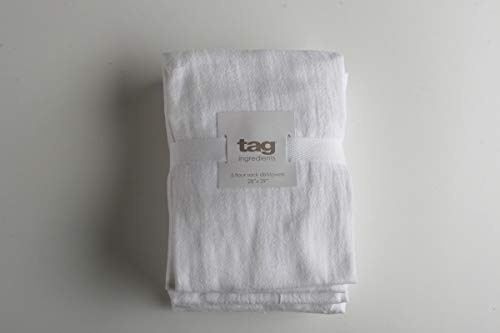 tag Flour Sack Dishtowels S/5 White