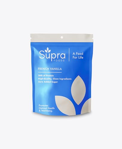 Supra Foods Elemental Nutrition Super Food Formula - Nutrient Dense - Prebiotic - Zero Sugar - Easily Digestible - Delicious Flavors - Superfood - No Artificial Colors (25 Servings, Vanilla)