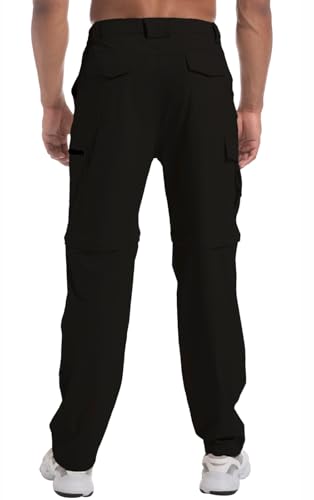 Mens Outdoor Hiking Pants Convertible Lightweight Water Resistant Quick Dry Zip Off Fishing Travel Camping Tactical Pants2