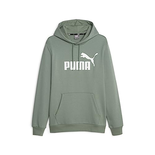 Image of Puma Cotton Men Ess Big Logo Hooded Neck Hoodie Fl (S) Mineral
