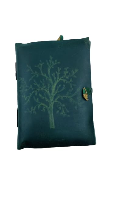 OVERDOSE Deckle Green Leather Tree Journal - Image 3