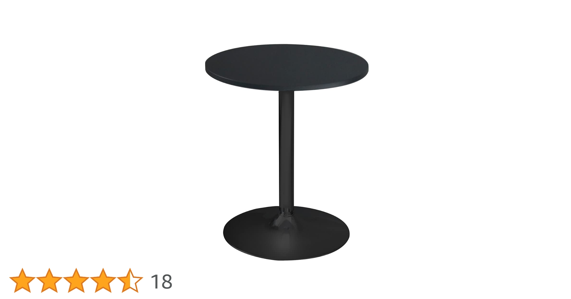 Amazon｜カフェテーブル 丸 φ600×H710 スチール脚 黒脚 (ブラック) 幅