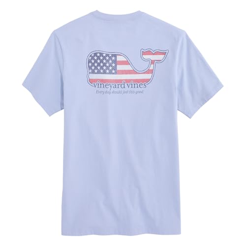 vineyard vines Men's Flag Whale Short-Sleeve Pocket Tee