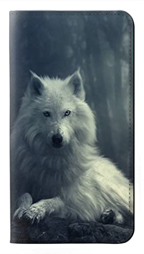 Housse iPhone 16e White Wolf étui en cuir premium aux finitions main