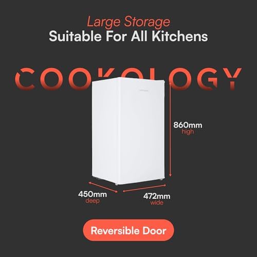 Cookology 93L Freestanding White Under-Counter Fridge with Chiller - Image 4