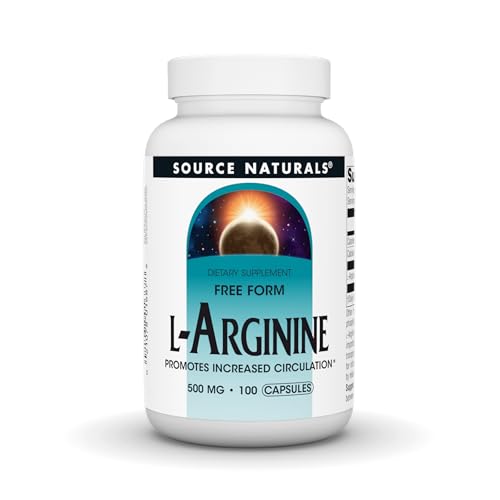 Source Naturals Free Form L-Arginine, Promotes Increased Circulation* - 500mg - 100 Capsules