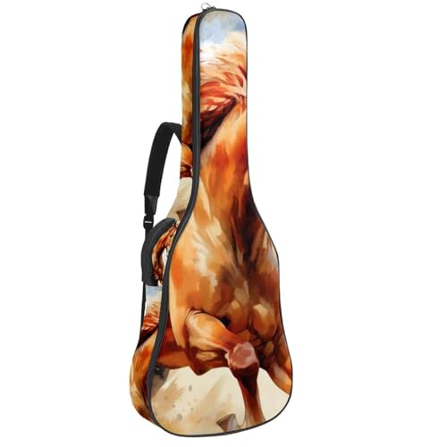 Sac pour guitare multicolore motif cheval pour transporter sa musique partout