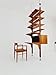 Solid Wood Bookcase for Home Office Midcentury Free Standing Room Bookcase for Bedroom, Living Room, Home Office(Brown)
