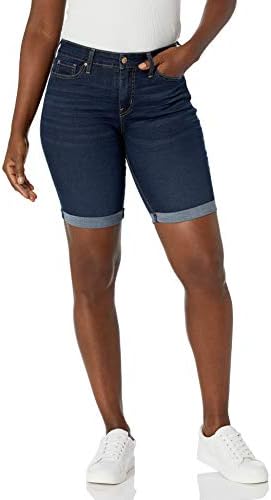 Signature by Levi Strauss & Co. Gold Label Women's Mid-Rise Bermuda Shorts, Stormy Sky, 6