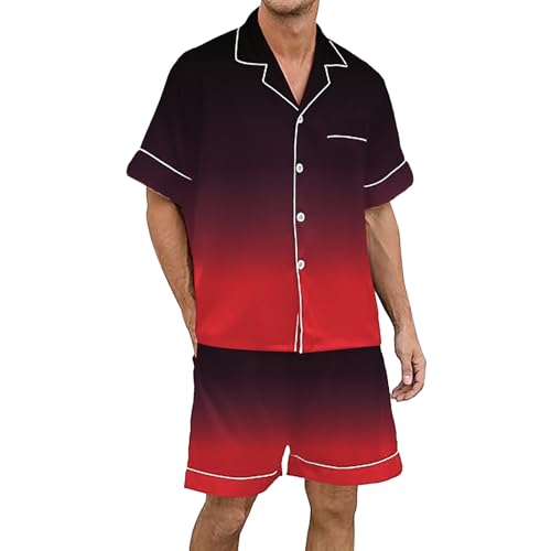 Pyjama 2 pièces homme grande taille ensemble de nuit fluide doux et confortable