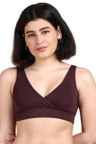 Image of &Circus Maternity Bra | Nursing Bra for Women | Pull Down Feeding Bra | Non Padded Bra for Women Slip On | Tencel Micromodal