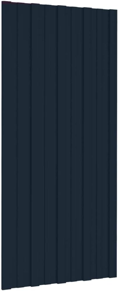 Galvanized Steel Roof Panels, 36 Pcs, Anthracite, 39.4"x17.7", Weather-Resistant Metal Roofing Sheets for Sheds, Garages