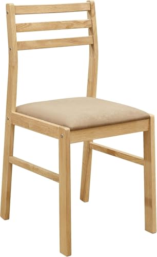 3-Piece Drop Leaf Dining Set, Natural Wood Table and 2 Chairs with…