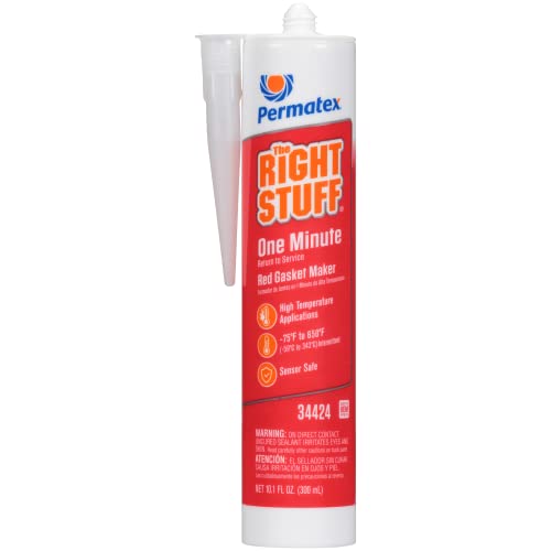 Image of Permatex 34424 Right Stuff 1 Minute Red High Temperature Gasket Maker, 10 oz