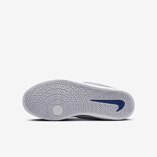 Nike SB Check Canvas Big Kids' Skate Shoes (905373-102, White/Summit White/Black/Deep Royal Blue) Size 3.52