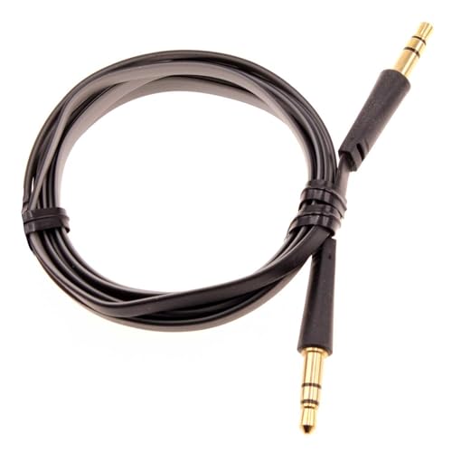 Cable Auxiliar Flat 3.5mm para Auto y Audio Negro miniatura 1