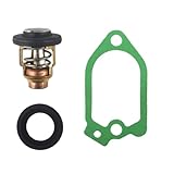 EirenePer Thermostat Assembly with Gasket Compatible with 2-Stroke 3-250 V6 Outboard Engines – Replaces Part Numbers 6E5-12411-30, 6E5-12411-20, 6E5-12411-10, 688-12411-11