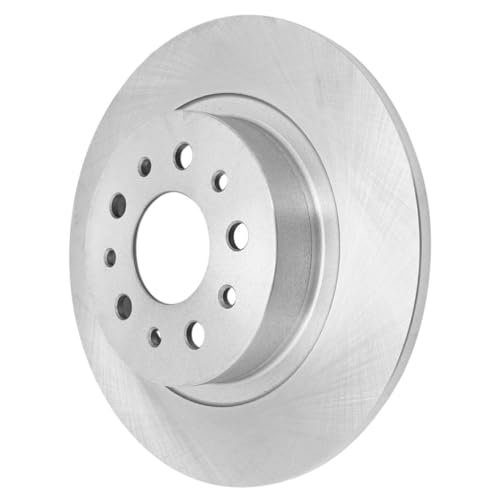 Image of Detroit Axle - Rear Brake Kit for 2014-2020 Fiat 500L, Disc Brake Rotors | 2015 2016 2017 2018 2019 Ceramic Brake Pads with Hardware Replacement 10.39 inch inch Rotors