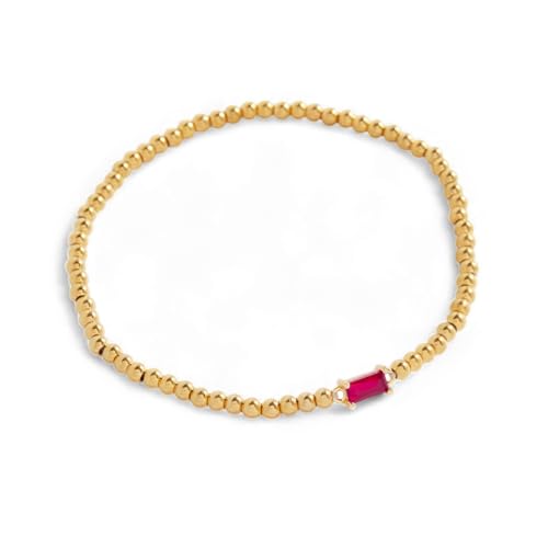 Image of Mint & Lily Gold Beaded Birthstone Bracelets for Women - 18k Gold Plated Stainless Steel Bracelet, Never Fades or Tarnishes