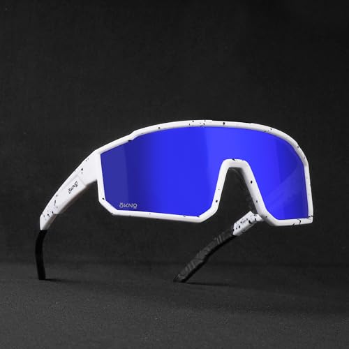 Image of OKNO Eyewearlabs Sunglasses For Men & Women | Polarized Sports Over-Sized Unilens Wrap-Around Branded Stylish Spectacles | 100% UV Protection Shades | Cricket Sports Cycling Driving Trekking & More