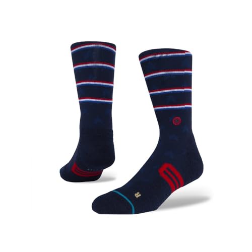 Stance Independence Crew Socks (Small, Navy)