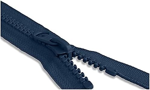 #10 Navy Separating Molded Vislon Sleeping Bag & Tent YKK Zipper - Color: Navy #560 - Choose Your Length - Made in The United States (1 Zipper Per Pack) (84" Inches)
