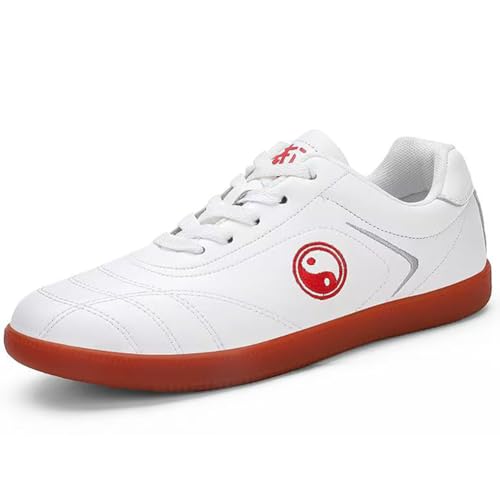 Qynthra Zapatillas Entrenamiento Artes Marciales Unisex Ligeras Transpirables Entrenadores Ajuste Flexible Cómodo Antideslizante Ideales para Práctica Tai Chi Y Uso Diario,Rojo,43 EU