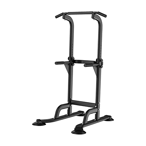 Deevoka Power Tower Dip Station, Pull Up Bar Stand Height Adjustable Multi Purpose Chin Up Bar Fitness Equipment For Strength Training Exercise, Black #TOP1