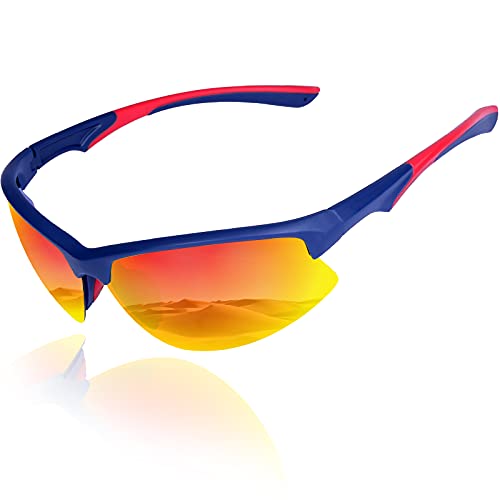 Polarized Sunglasses for Women and Men, HD Wrap Around Men's Sun glasses UV Protection Sports Baseball Sunglasses