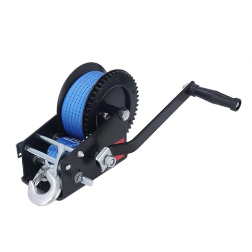 Cabrestante Manual con Cuerda de 10 Metros Capacidad de Carga 1450 Kg para Barco y Uso General