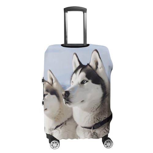 Husky Dogs Printed Luggage Cover Protector, Fits 18-32 Inch Luggage4