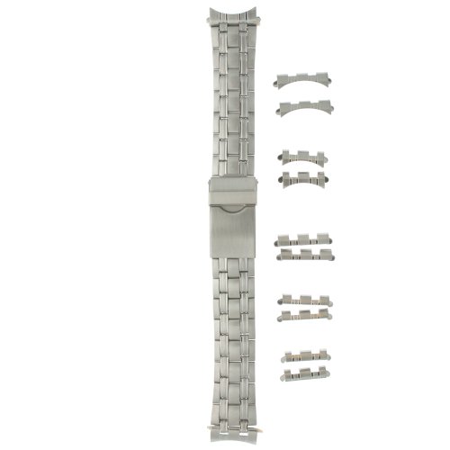 Tech Swiss Watch Band Stainless Steel Metal Adjustable Fits 18-22 millimeters End Pieces