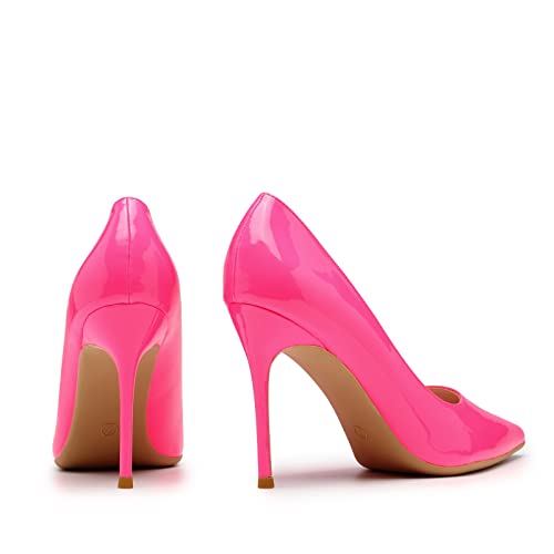 Image of Elisabet Tang High Heels, Womens Pointed Toe Slip on Stilettos Party Wedding Pumps Basic Shoes