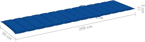 Miniatura 6 de GOLINPEILO Cojín para tumbona, cojines de asiento para exteriores para muebles de patio, sillas de descanso, tela (100% poliéster), 78.7 x 19.7 x
