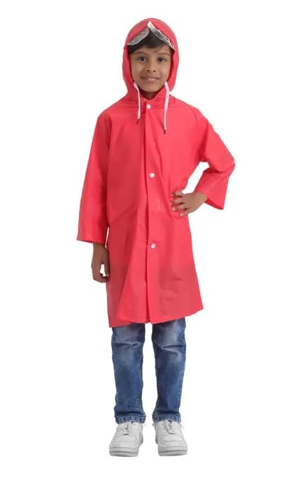 Image of WKLOUYHE Rainwear Boys Raincoat Hood Raincoat Kids Rain Suit Pack Of 01