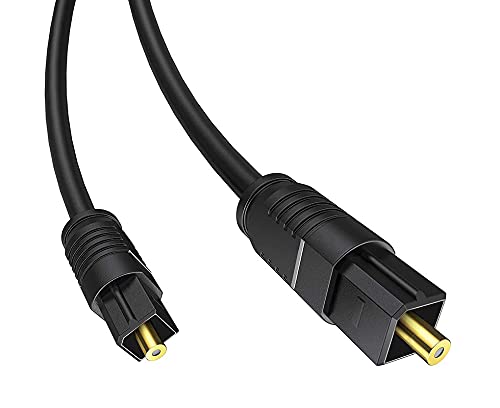 FEDUS Black Digital Optical Audio Cable[1.5M/4.9ft]Toslink Cable Fiber Optic Cable Superior Picture & Sound for S/PDIF Sound Bar,2.1 speakers P-S4 X-box,Smart TV,Home Theater,Dolby Digital Plus DTS-HD