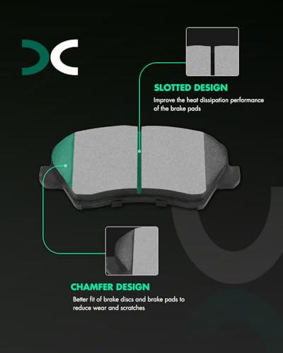 Image of SCITOO D1828-8810 Disc Brake Pads Sets Front Ceramic Brake Pads w /Hardware