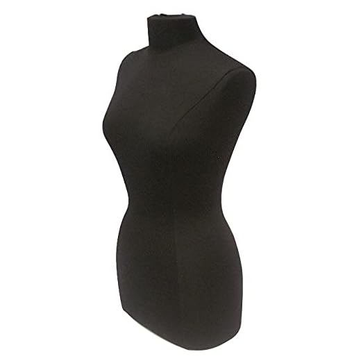 (JF-F14/16BK+BS-01NX) Size 14-16 Black Female Dress Form Mannequin Plus Size 42" 32" 44" with Wooden Base & Cap