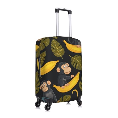 Monkey Banana Jungle Luggage Cover Elastic Washable Protector Anti-Scratch Travel Suitcase Covers With Concealed Zipper For 18-32 Inch Luggage Small3