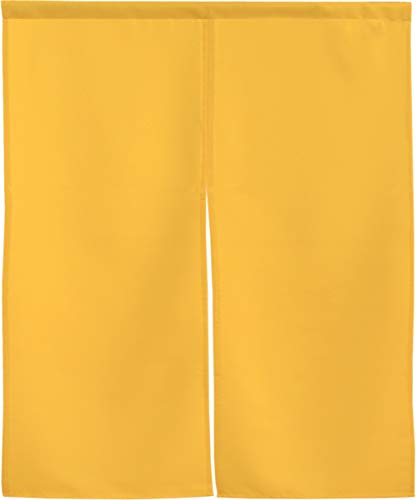 のれん 防炎 無地 全14色 サイズ 間仕切り 半間のれん 防炎プレーン 幅75×丈90cm (イエロー 11855)