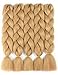 Alissa Jumbo Braiding Hair Extensions High Temperature Kanekalon Synthetic Ombre Twist Hair Multiple Tone Colored Jumbo Braiding Hair (24'', 27#)