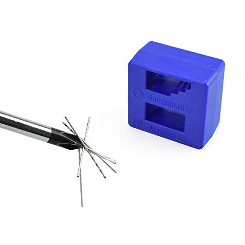 1 Pcs Precision Magnetizer and Demagnetizer, Use for Small and Big Screws, Screwdrivers, Drill Bits, Drivers, Wrenches, Tweezers, Sockets, Construction and Other Steel Tools (Blue) - Thumbnail 4