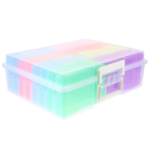 VILLFUL 1 Set Box Photo Organizers Colorful Postcards Case Greeting Card Organizer Electronic Component Case Pp