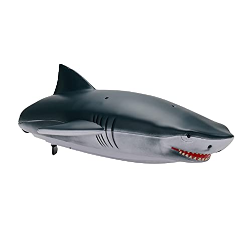The perseids Remote Control Shark Boat for Pool, 2 in 1 RC Boat 2.4Ghz Swimming Pool Shark Toys Self Righting Waterproof Fast Speed Boat for Kids and Adults