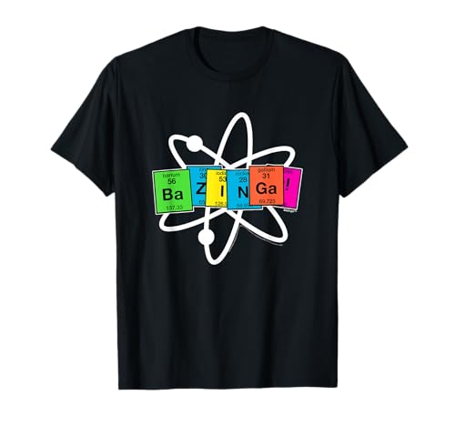 The Big Bang Theory Bazinga Elements with Atom T-Shirt