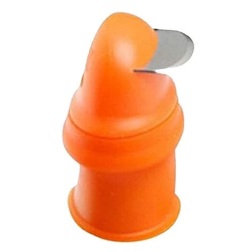 Qianly 1x Garden Silicone Thumb Silicone Finger Cover Vegetable Fruit Pickers Tools, Round_Large Cover