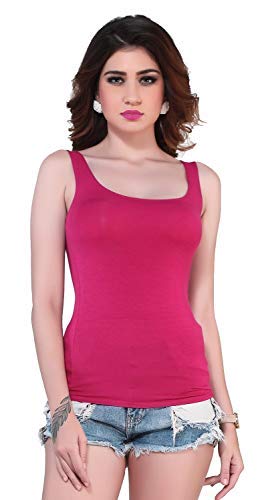 Buy Dayoke Inner Tank Top Camisole U-Neck Spaghetti Hot Pink, Medium, for  Women/Girls at Amazon.in