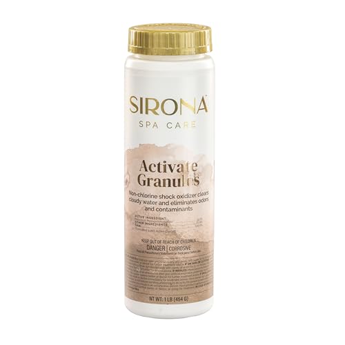Sirona Spa Care Activate Granules - Non-Chlorine Shock Oxidizer Clears Cloudy Water Eliminates Odors & Contaminants 1lb