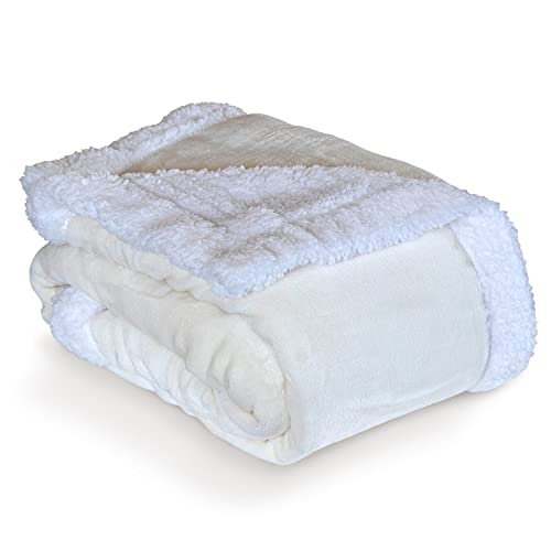 Everlasting Comfort Plush Sherpa Fleece Blanket - 2 Sided, Reversible Warm, Thick, Comfy, Soft Throw (127x165cm) - Image 2